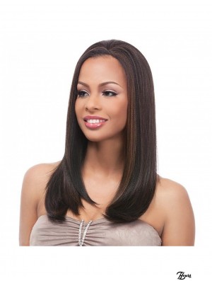 Gerade brasilianische Remy Hair Brown Long Online 3/4 Perücken