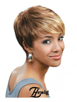 Blonde Boycuts Cropped Straight Capless Großhandel African Women Perücke