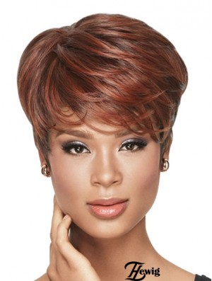 Cropped Red Wavy Boycuts Ideale Afroamerikanerperücken