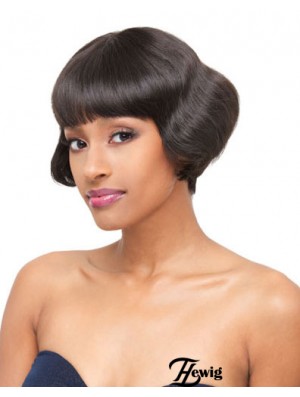 Capless Short Straight Brown Exquisite Bob Perücken