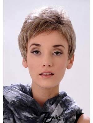 Cropped Boycuts Straight Blonde Wunderschöne synthetische Perücken