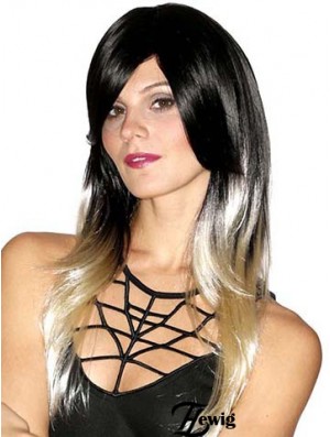 Straight Style 20 Zoll Ombre / 2 Tone Mit Pony Lange Perücken