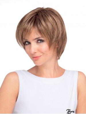 Geeignete Auburn Short Straight Layered Lace Front Perücken