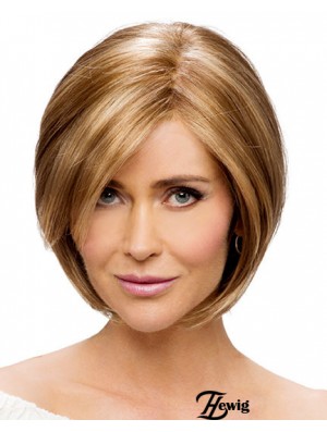 Monofilament Straight Chin Length Synthetic Kaufen Sie die blonde Bob Perücke