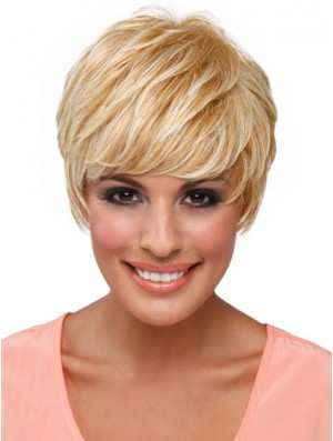 Boycuts Straight Blonde Capless Top Kurze Perücken