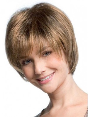 Bobs Straight Blonde Capless freche kurze Perücken