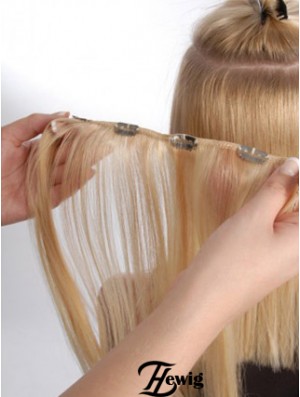 Haarverlängerungsclips Remy Straight Style Blonde Farbe